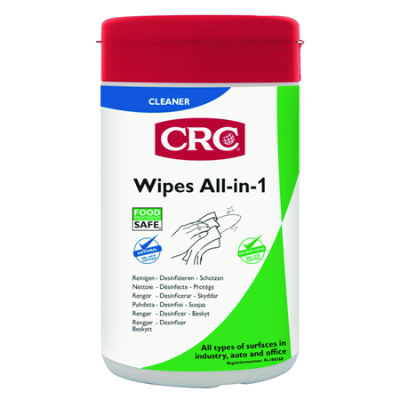 CRC Wipes All-in-1 Antibac, 50st/frp