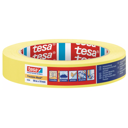 Maskeringstejp, Tesa® Professional 4334, 19mm x 50m, 48rl/frp