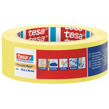 Maskeringstejp, Tesa® Professional 4334, 38mm x 50m, 24rl/frp