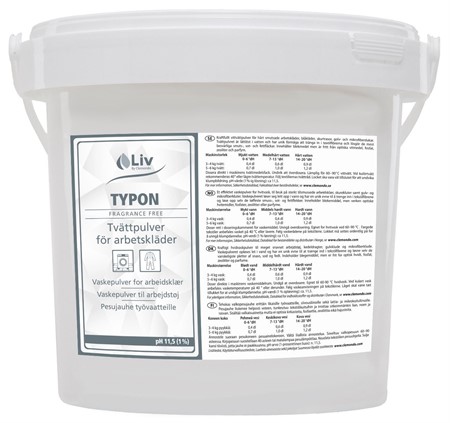Tvättmedel LIV TYPON - Tvättpulver för arbetskläder 5kg