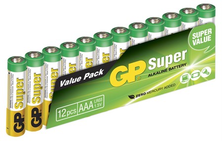 Batteri GP 24A S12 LR03/AAA, 12st/frp